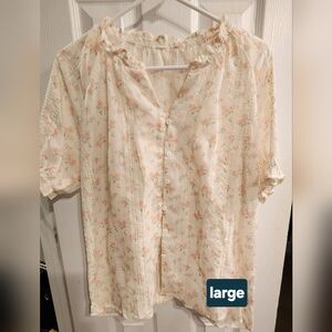 Floral Cream Blouse